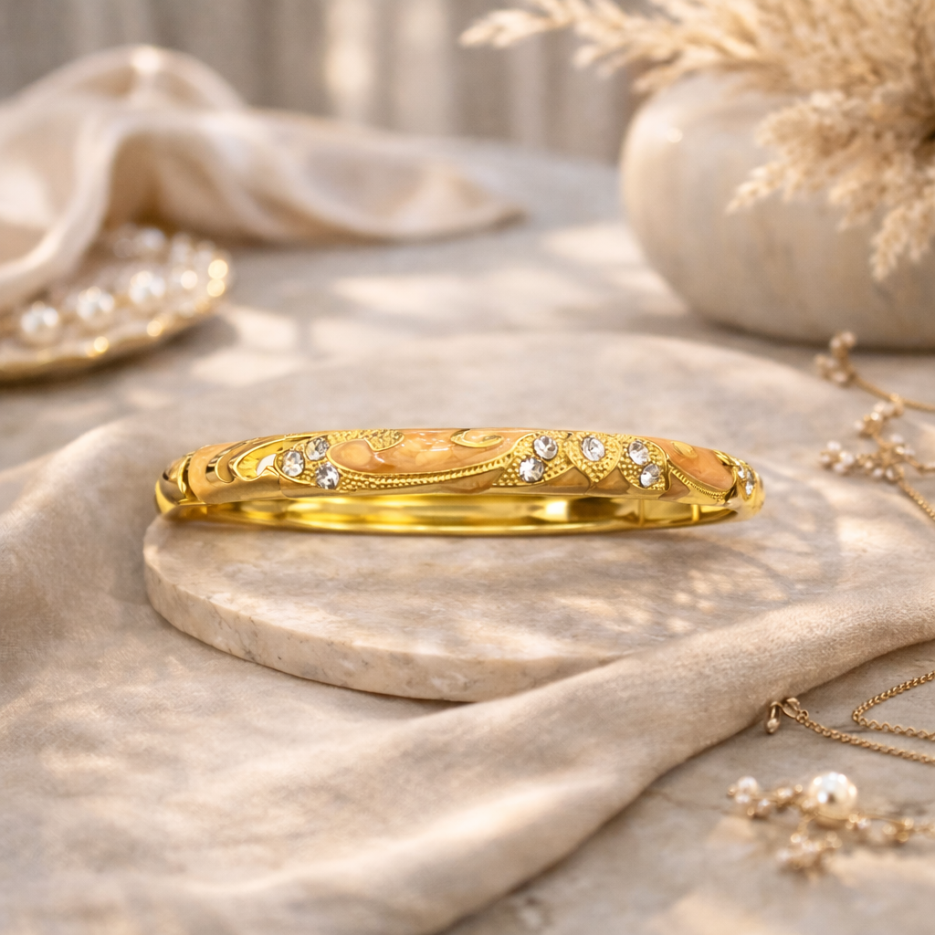 Peach Bloom Kada Bracelet