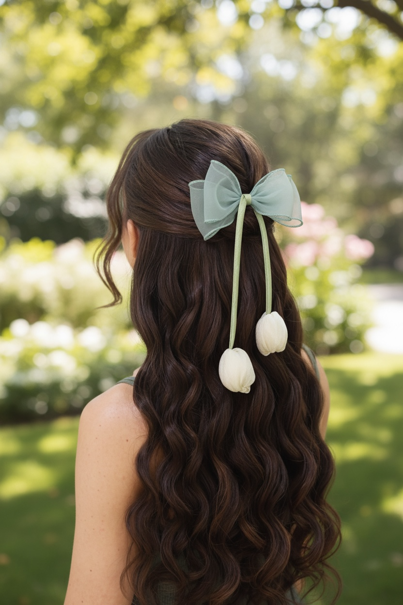 Tulip Bow Hair clip