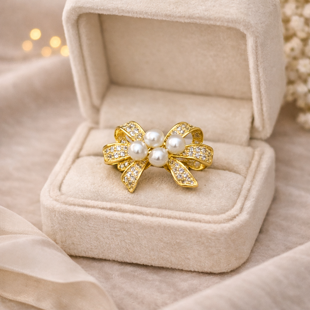 Pearl Bow Ring