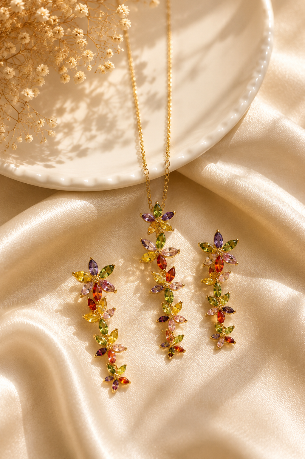 18K Gold Plated Necklace Set