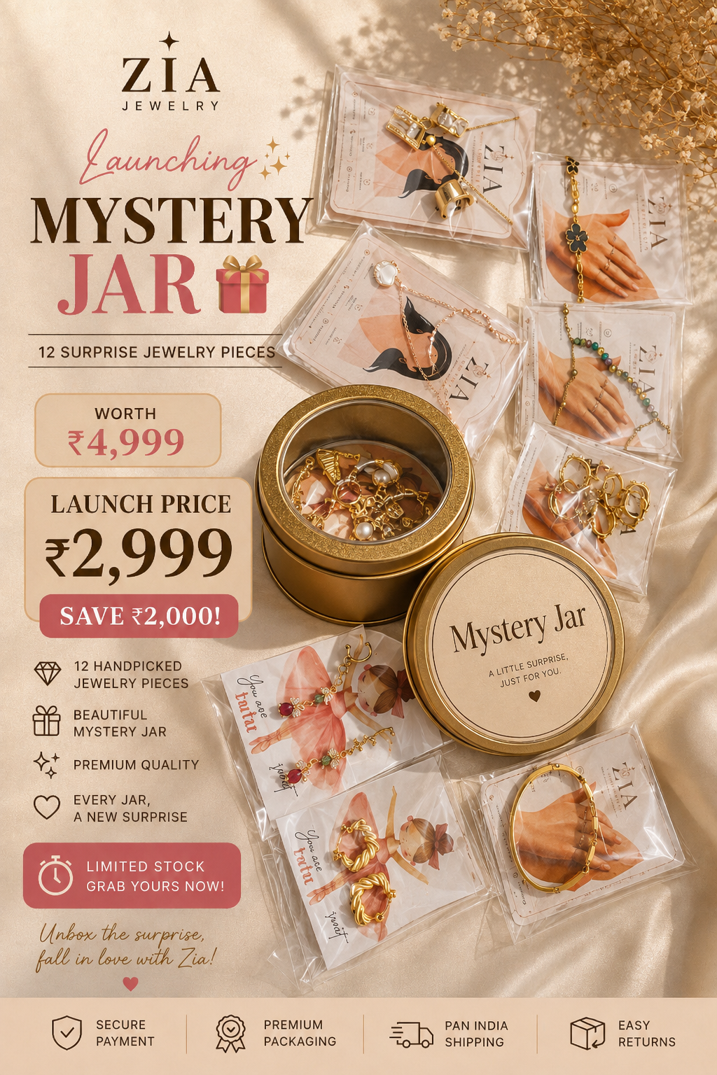 Mystery Jar – Unbox 12 Handpicked Jewelry Pieces