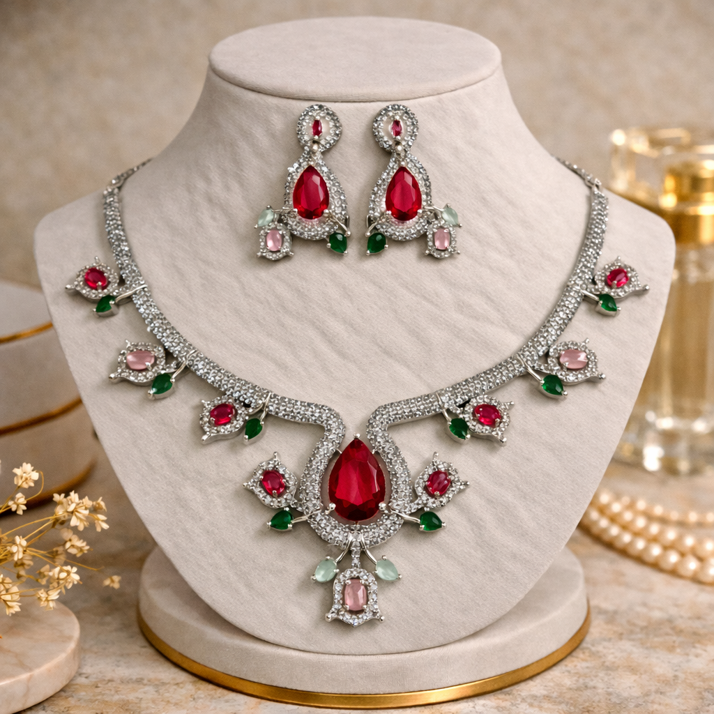 Ruby nacklace set