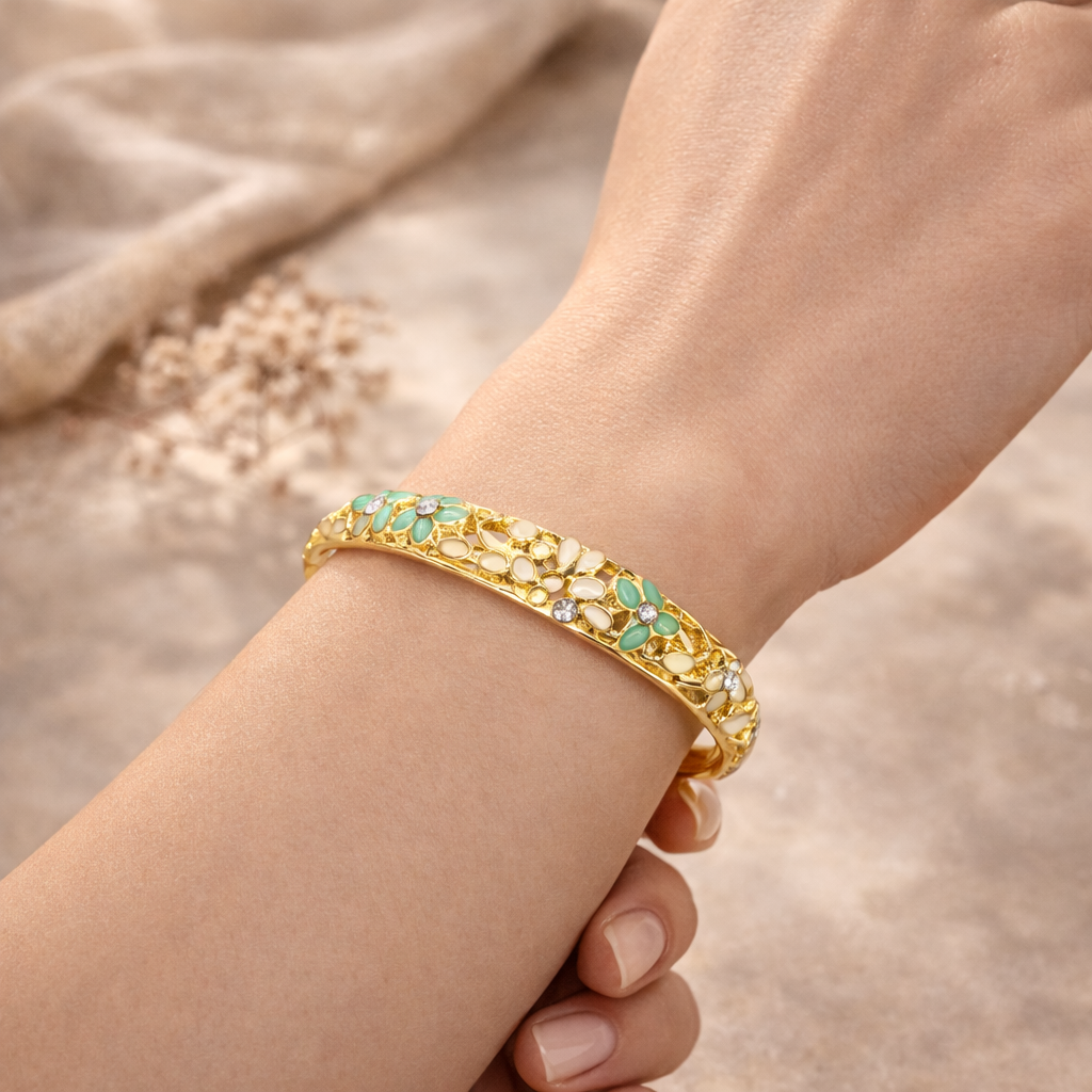 Mint Blossom Kada Bracelet