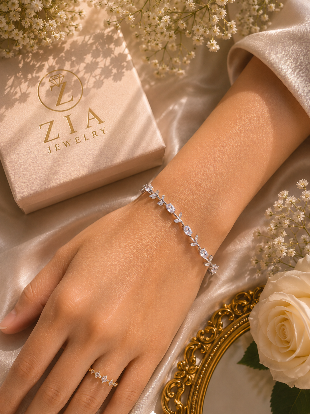 Blooming Tulip Silver Bracelet
