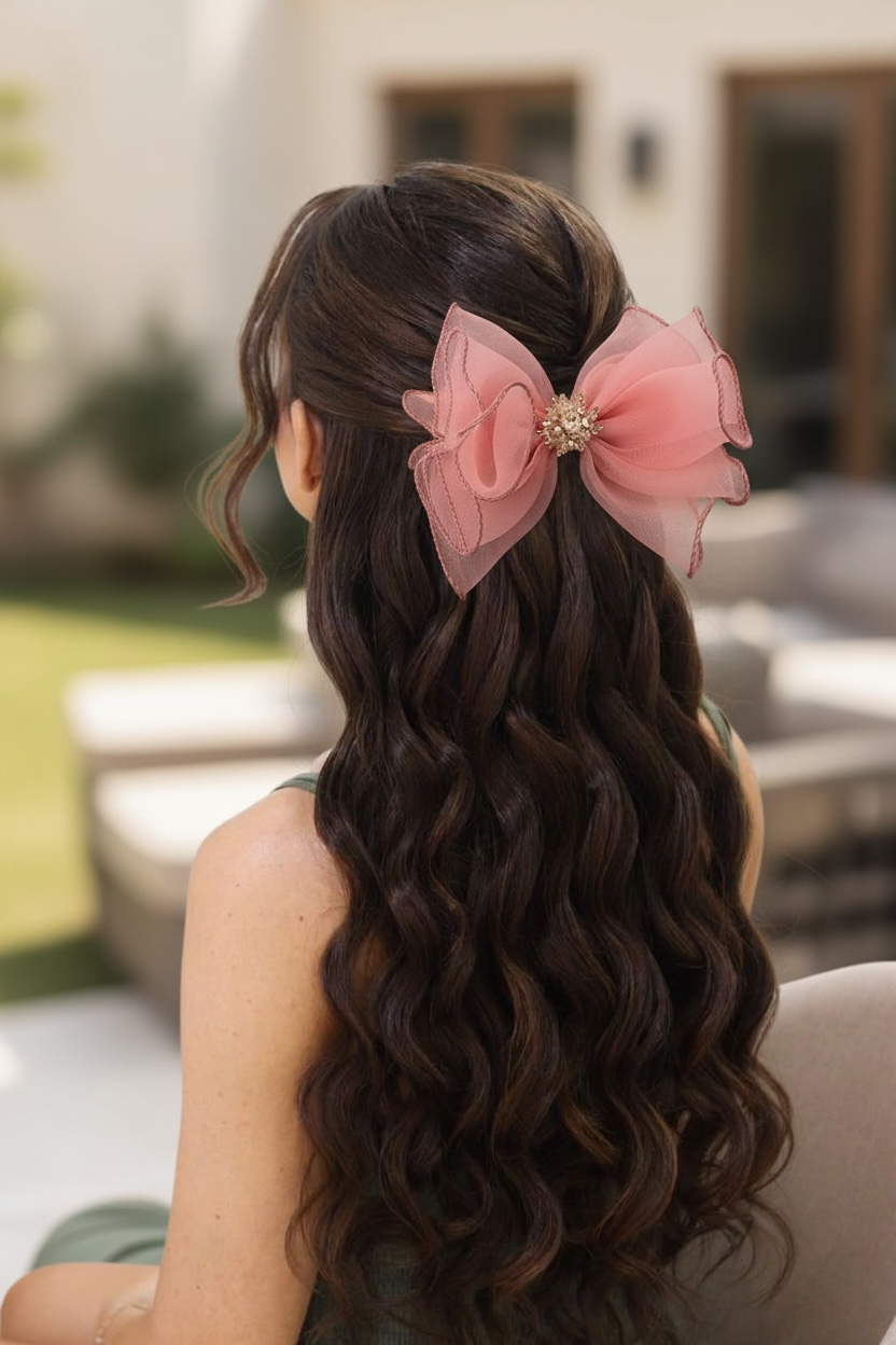 Bow Crystal Hair clip
