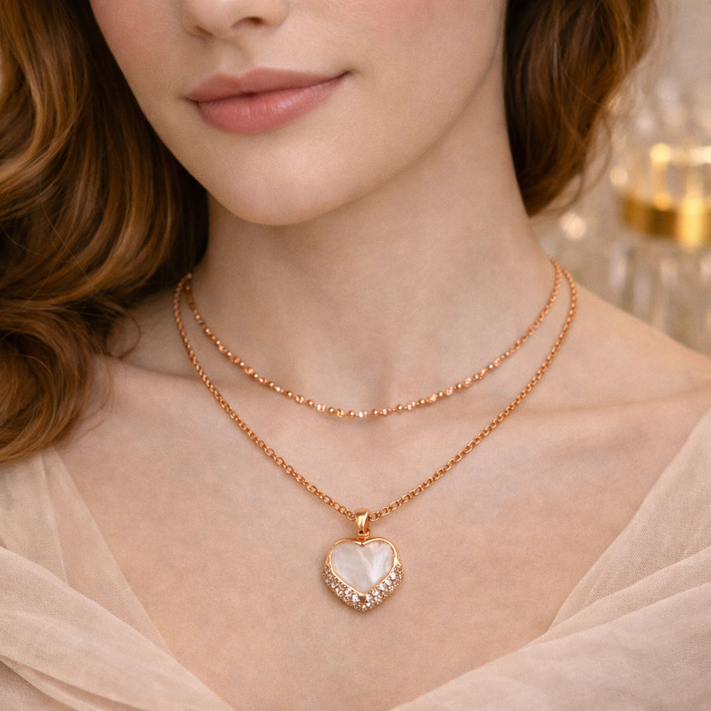 Heart Charm Layered Pendant