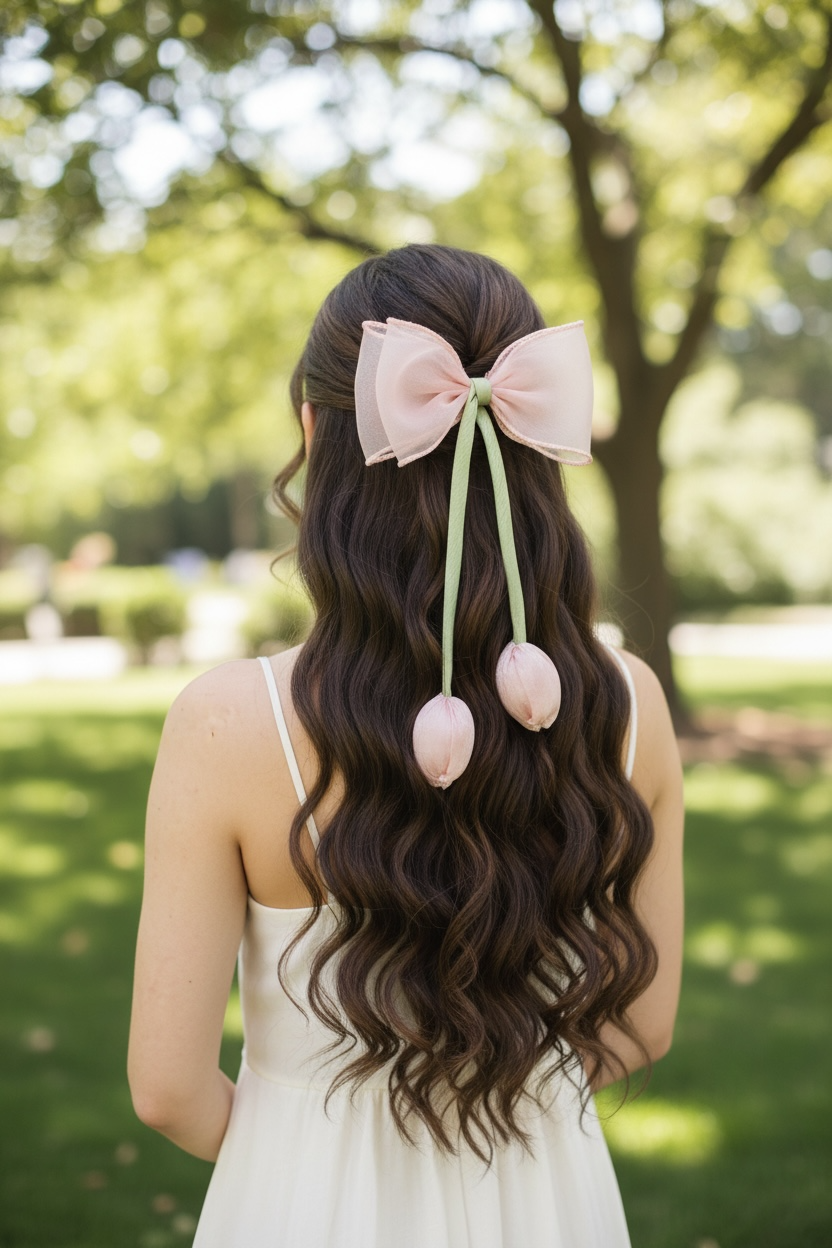 Tulip Bow Hair clip