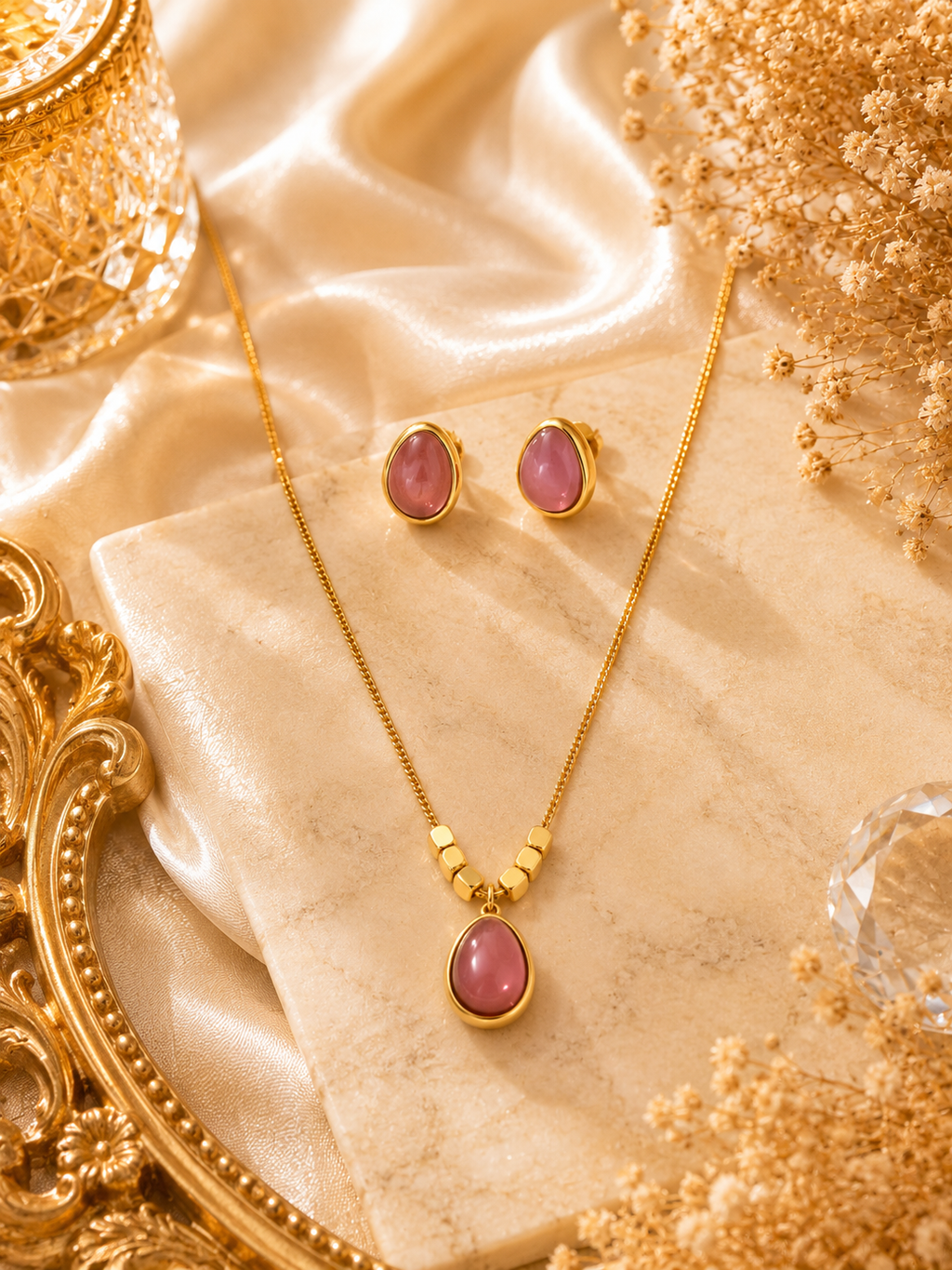 18K Gold Plated Necklace Set