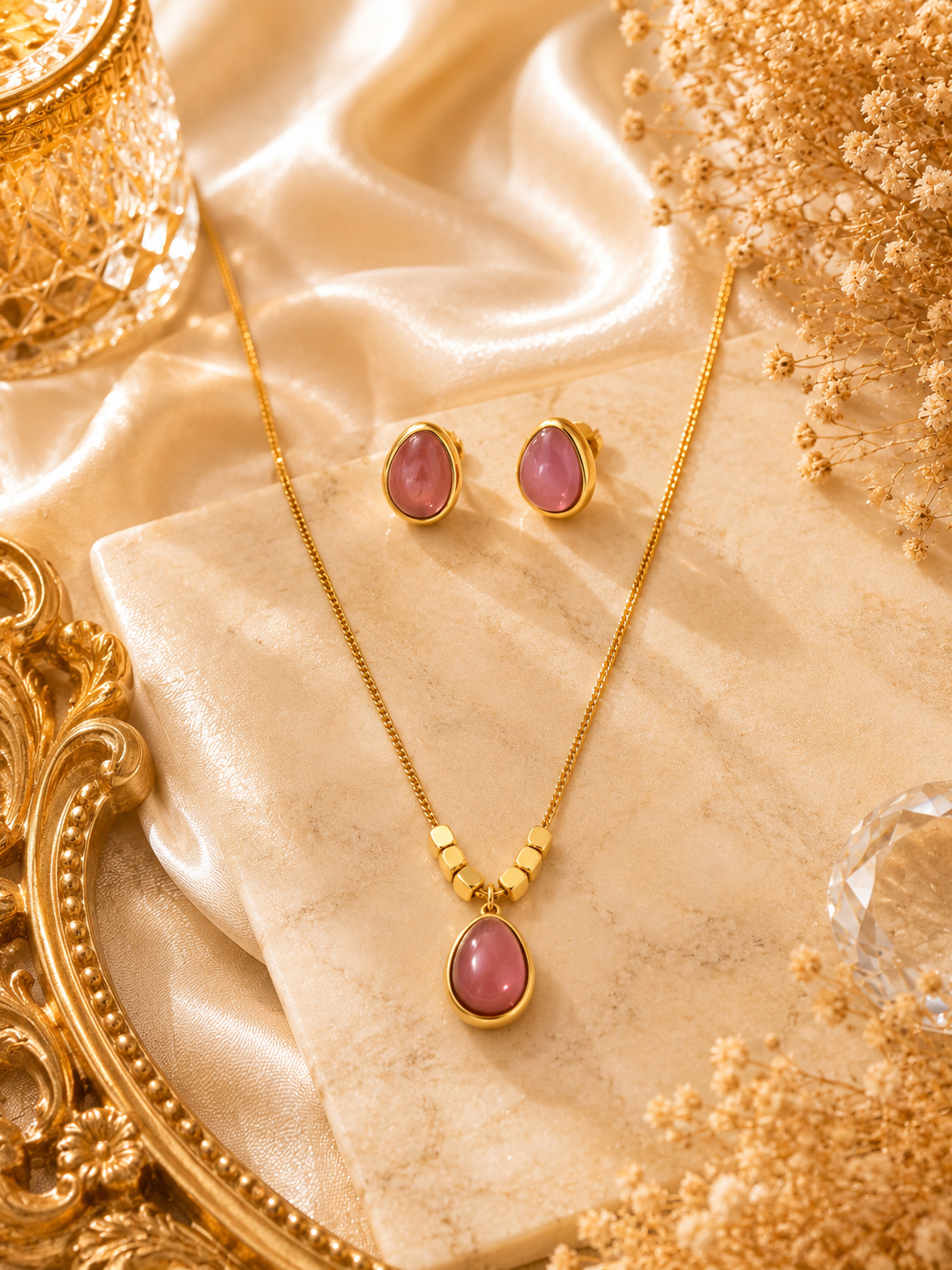 18K Gold Plated Necklace Set