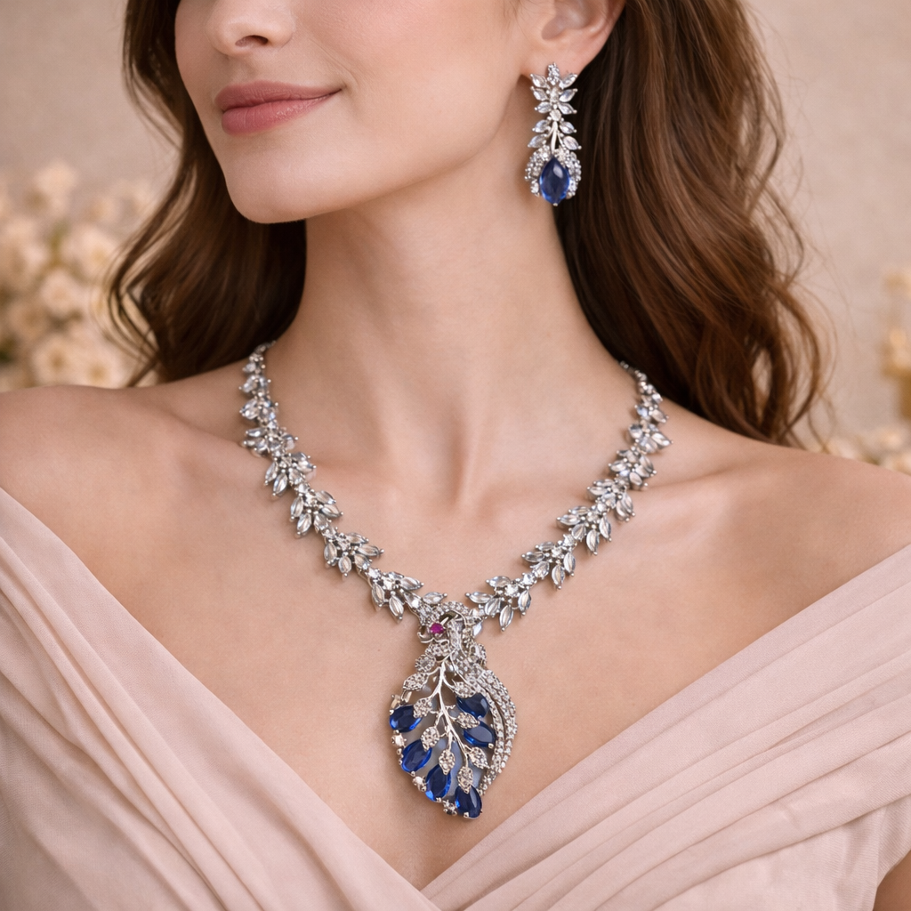 Sapphire Crystal Necklace