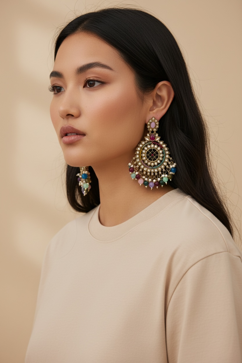 Rang Chandbali Earring