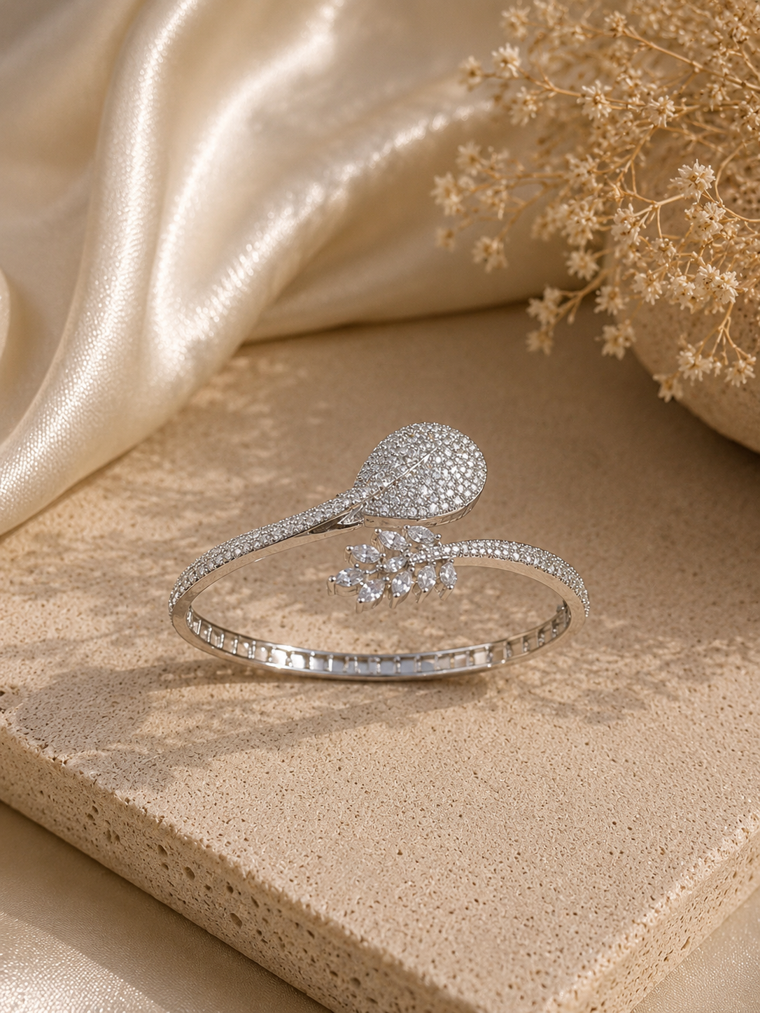 Luxury Leaf AD Kada Bracelet