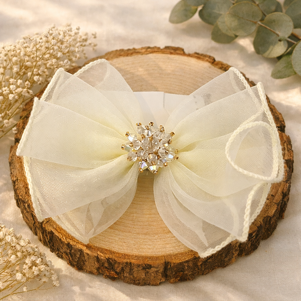 Bow Crystal Hair clip