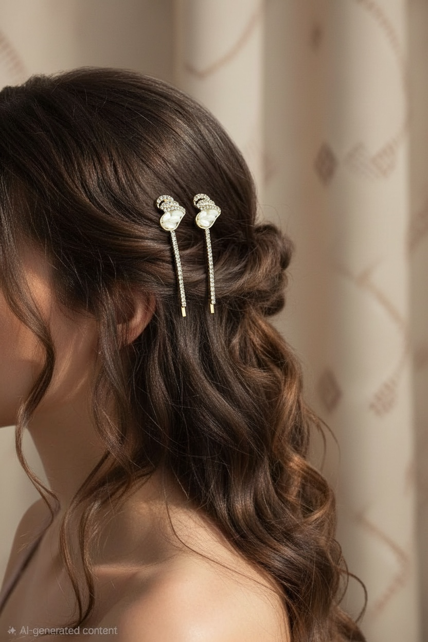 Heart Pearl Side Hair Pin