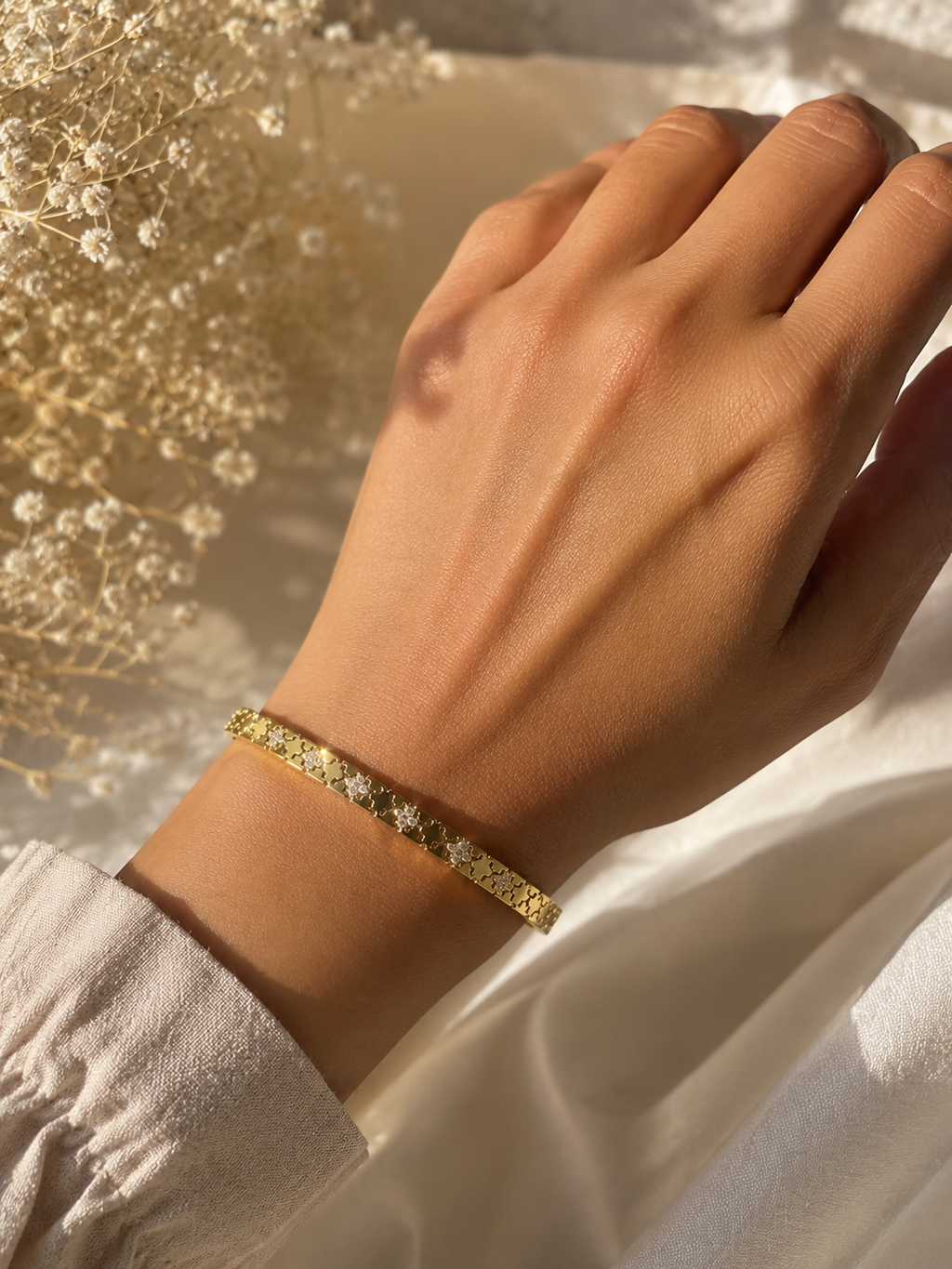 Anti-Tarnish Star Kada Bracelet
