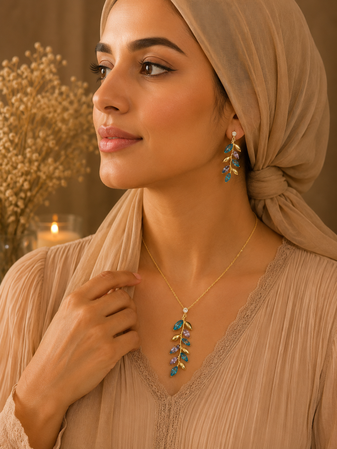 18K Gold Plated Necklace Set