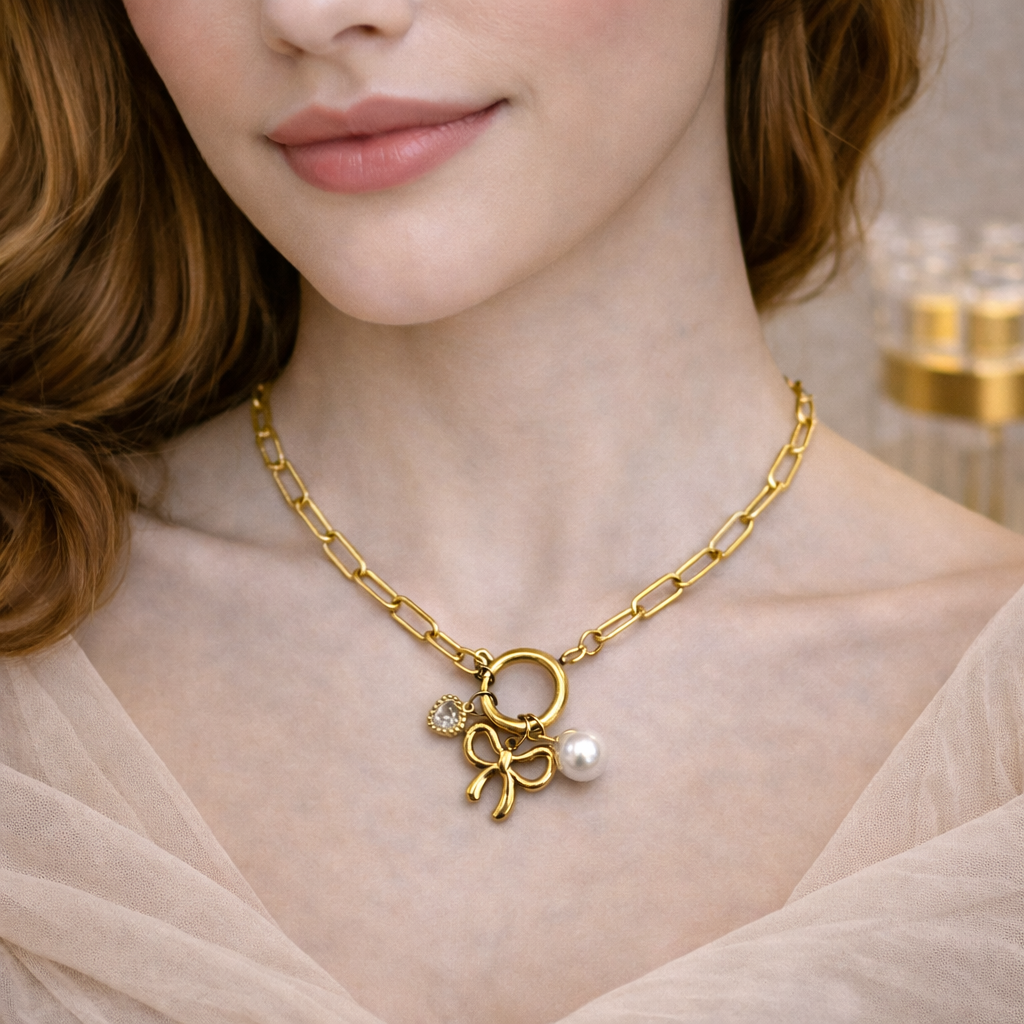 Anti-Tarnish Bow Pendant