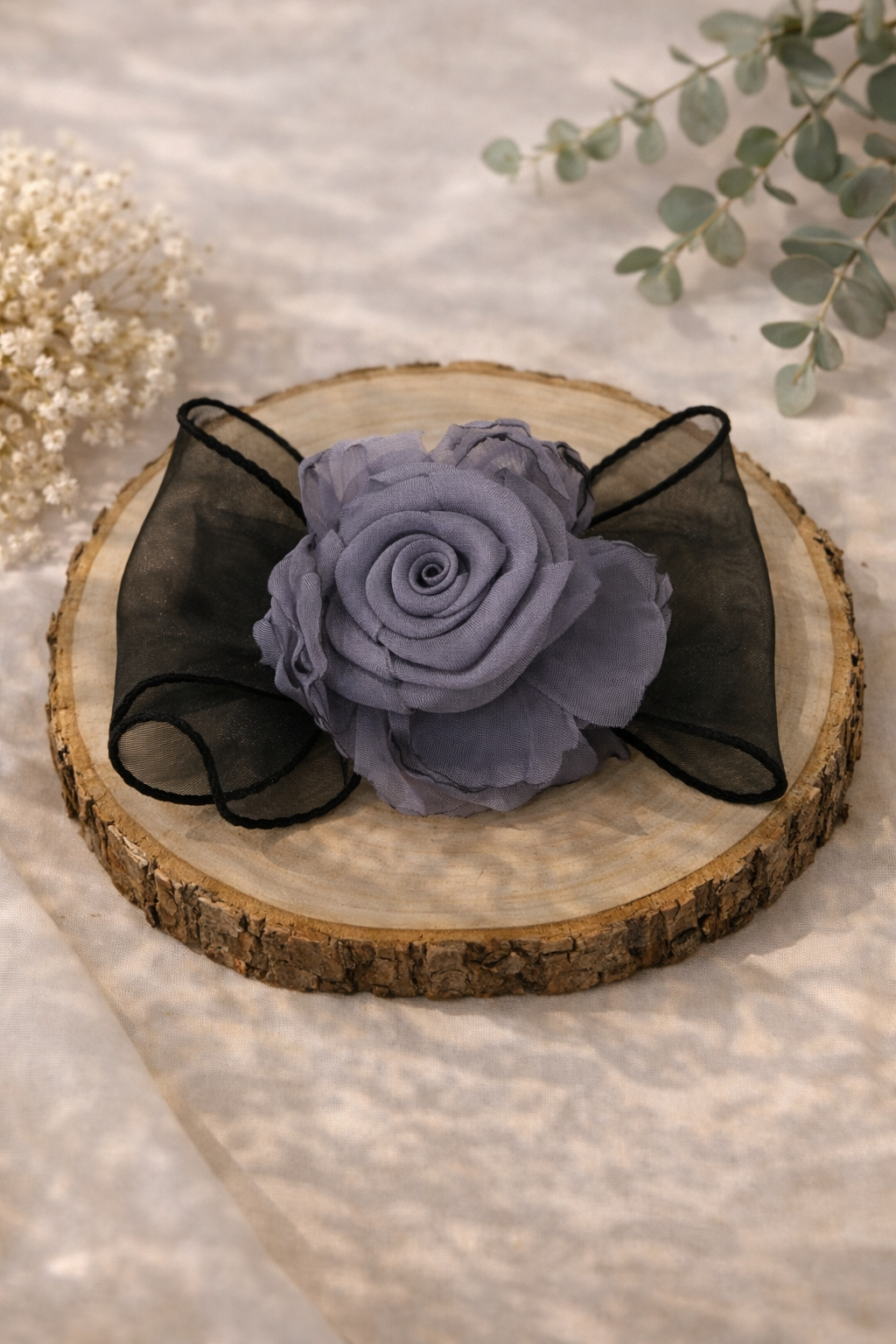 Rose Bow Hair clip
