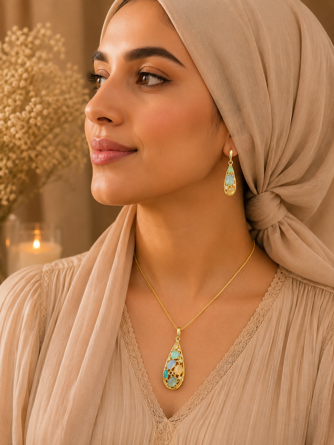 18K Gold Plated Necklace Set