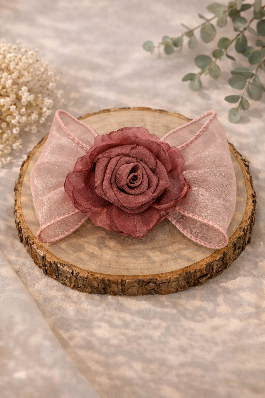 Rose Bow Hair clip