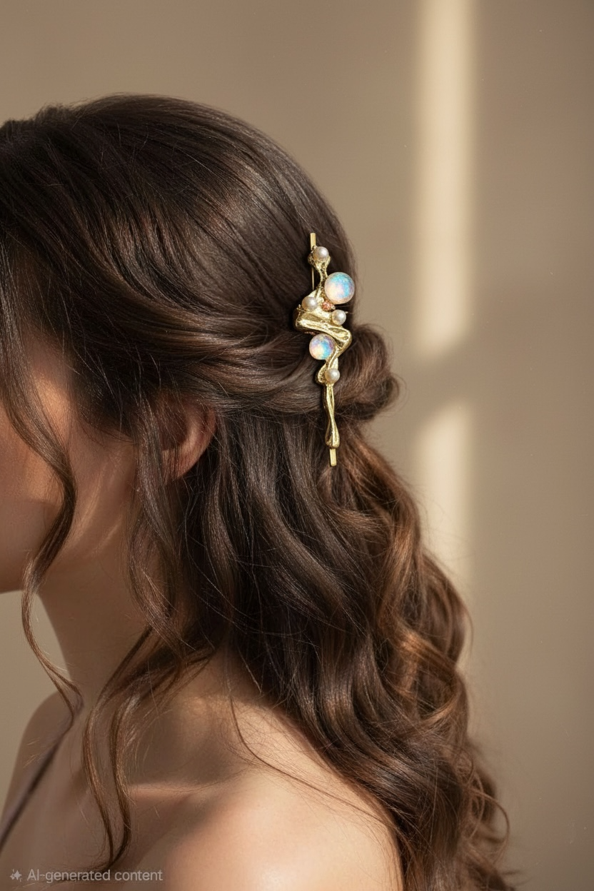 Aurora Pearl Side Hair Pin