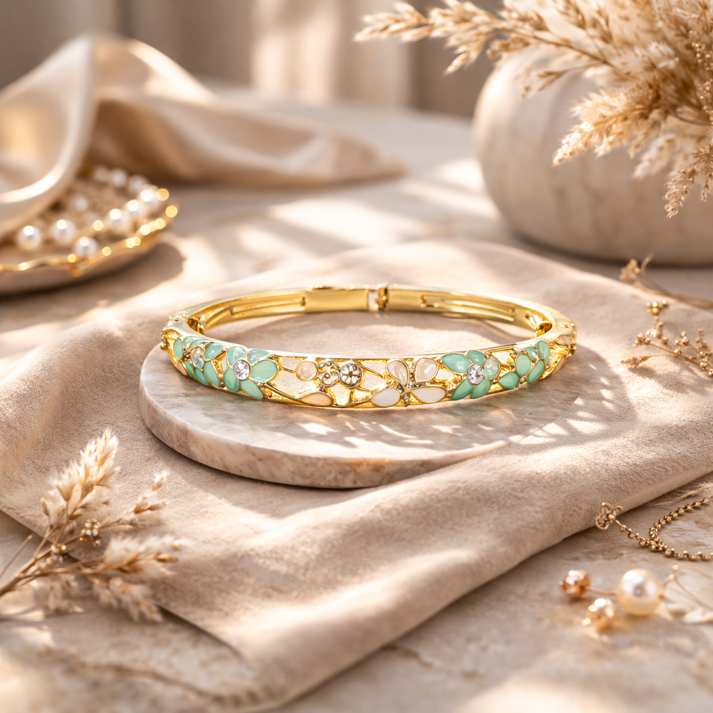 Mint Blossom Kada Bracelet