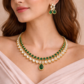 Emerald Polki Classic Necklace