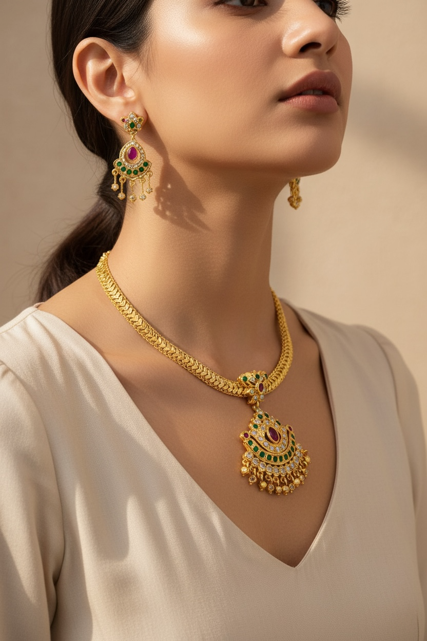 Gold Kundan Pendant