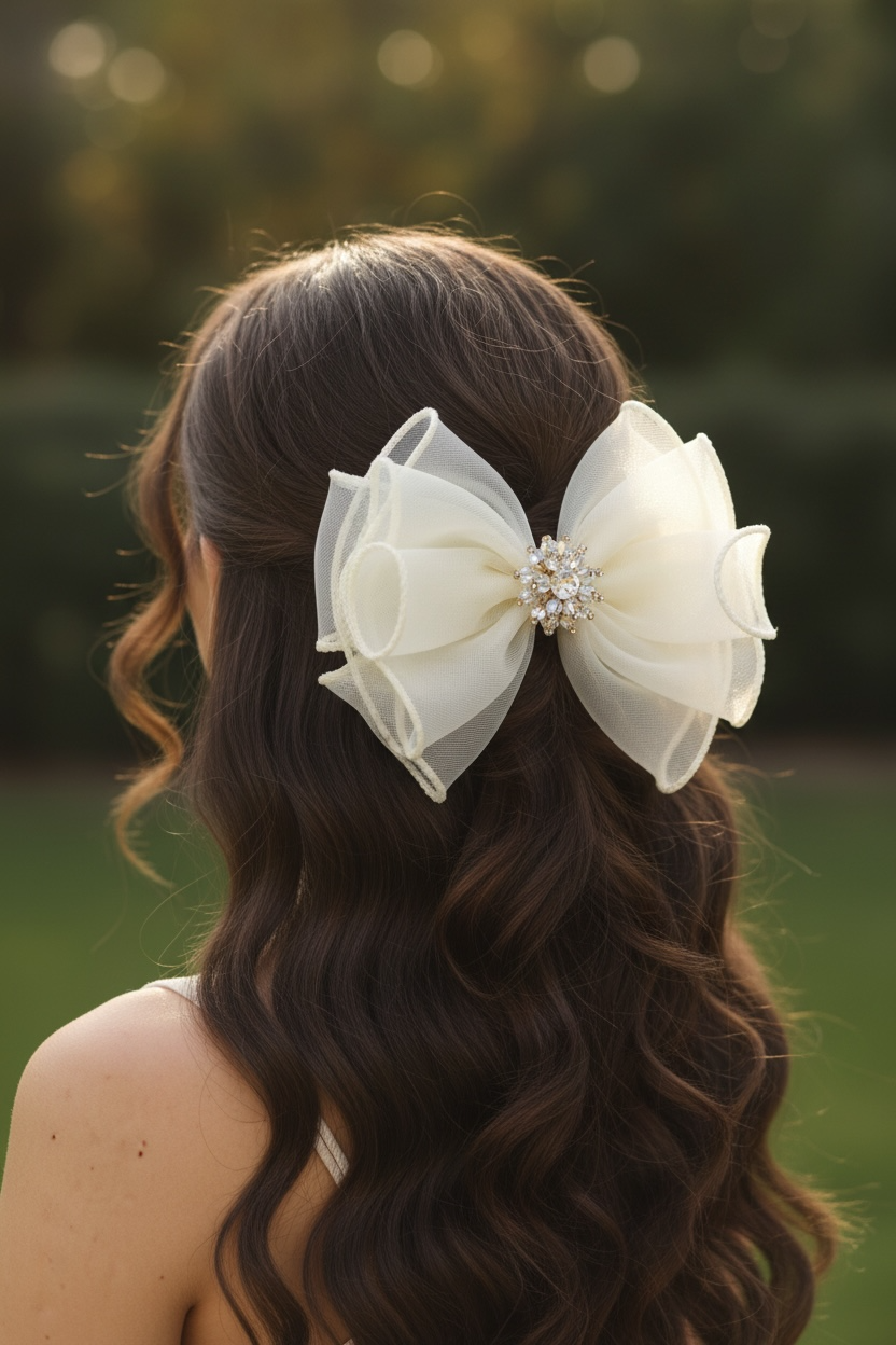 Bow Crystal Hair clip