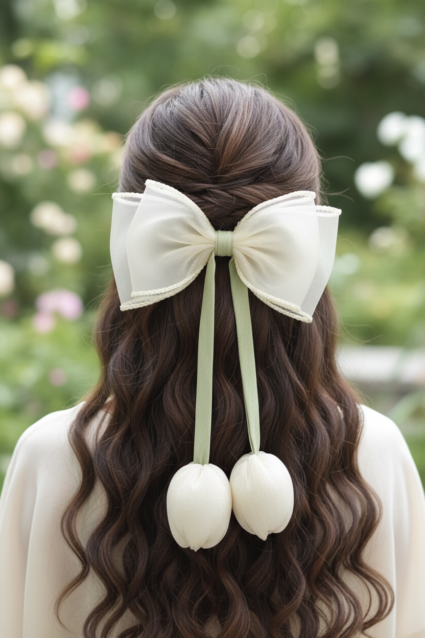 Tulip Bow Hair clip