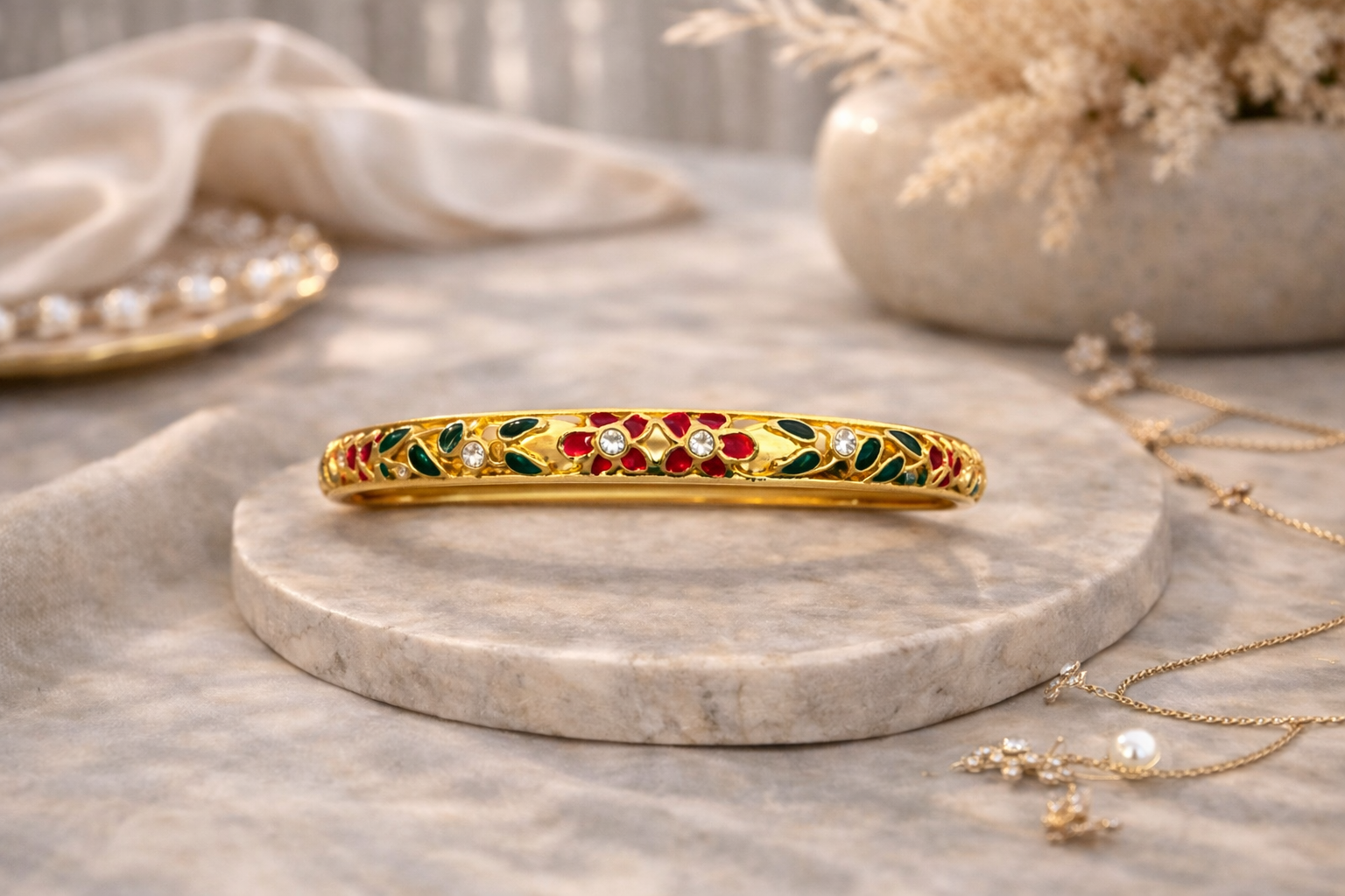 Mint Blossom Kada Bracelet