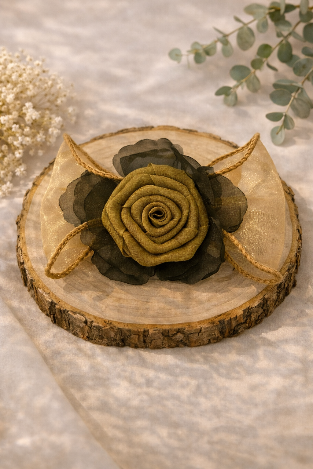 Rose Bow Hair clip