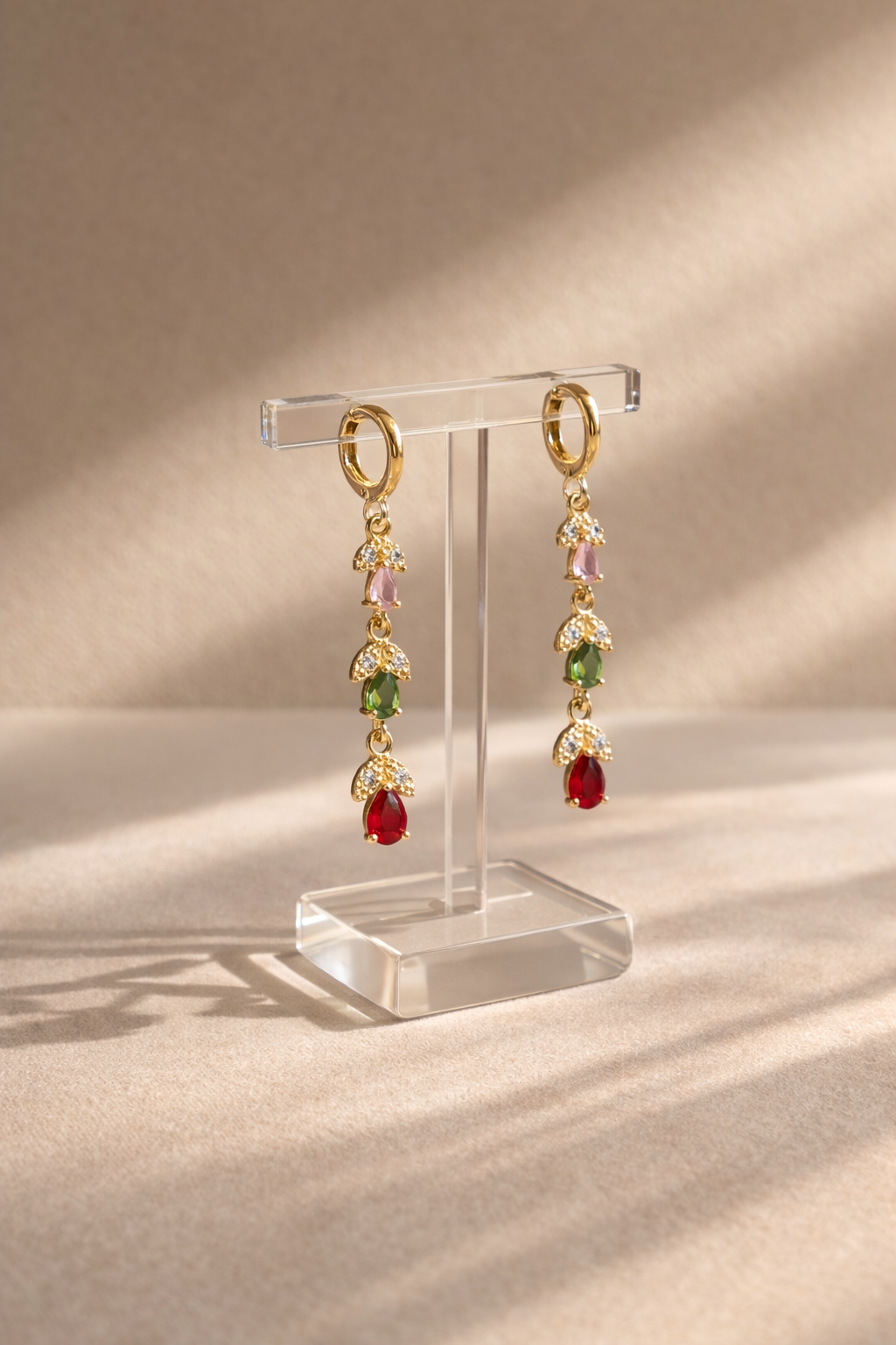 AD Multi-Stone Tulip Earring