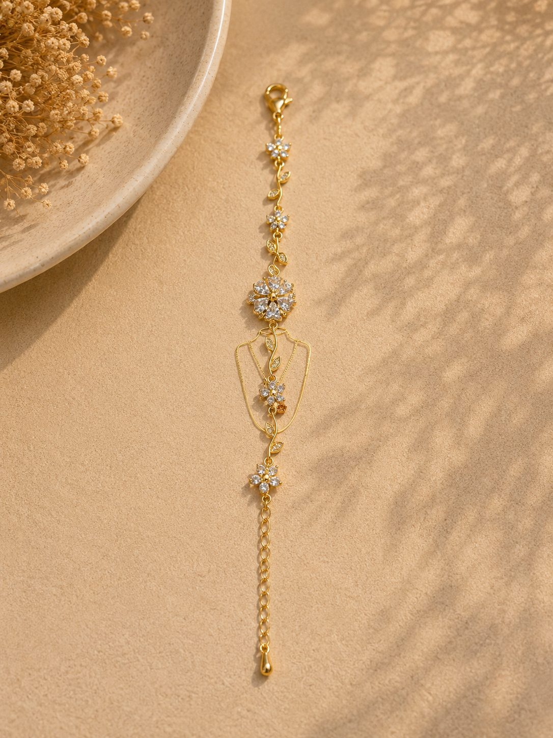 Floral Cascade Charm Bracelet