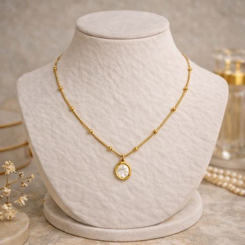 Anti-Tarnish Minimal Pearl Pendant