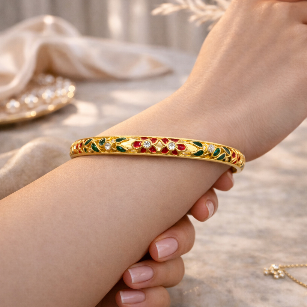 Mint Blossom Kada Bracelet