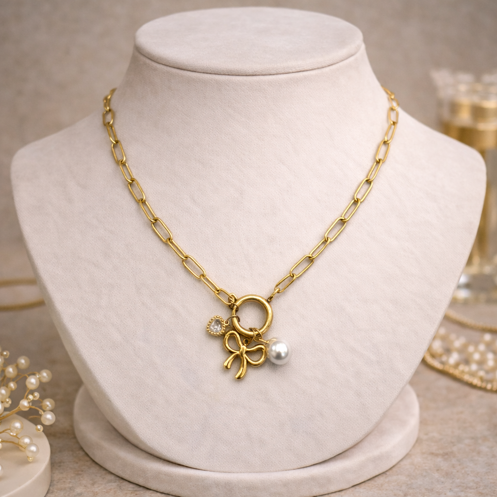 Anti-Tarnish Bow Pendant