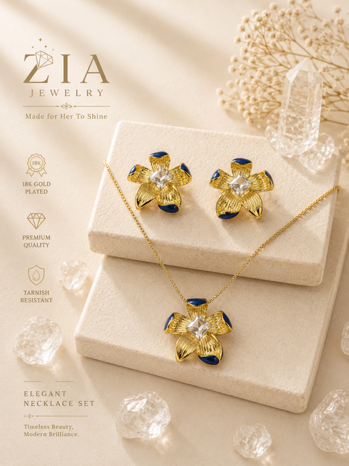 18K Gold Plated Necklace Set