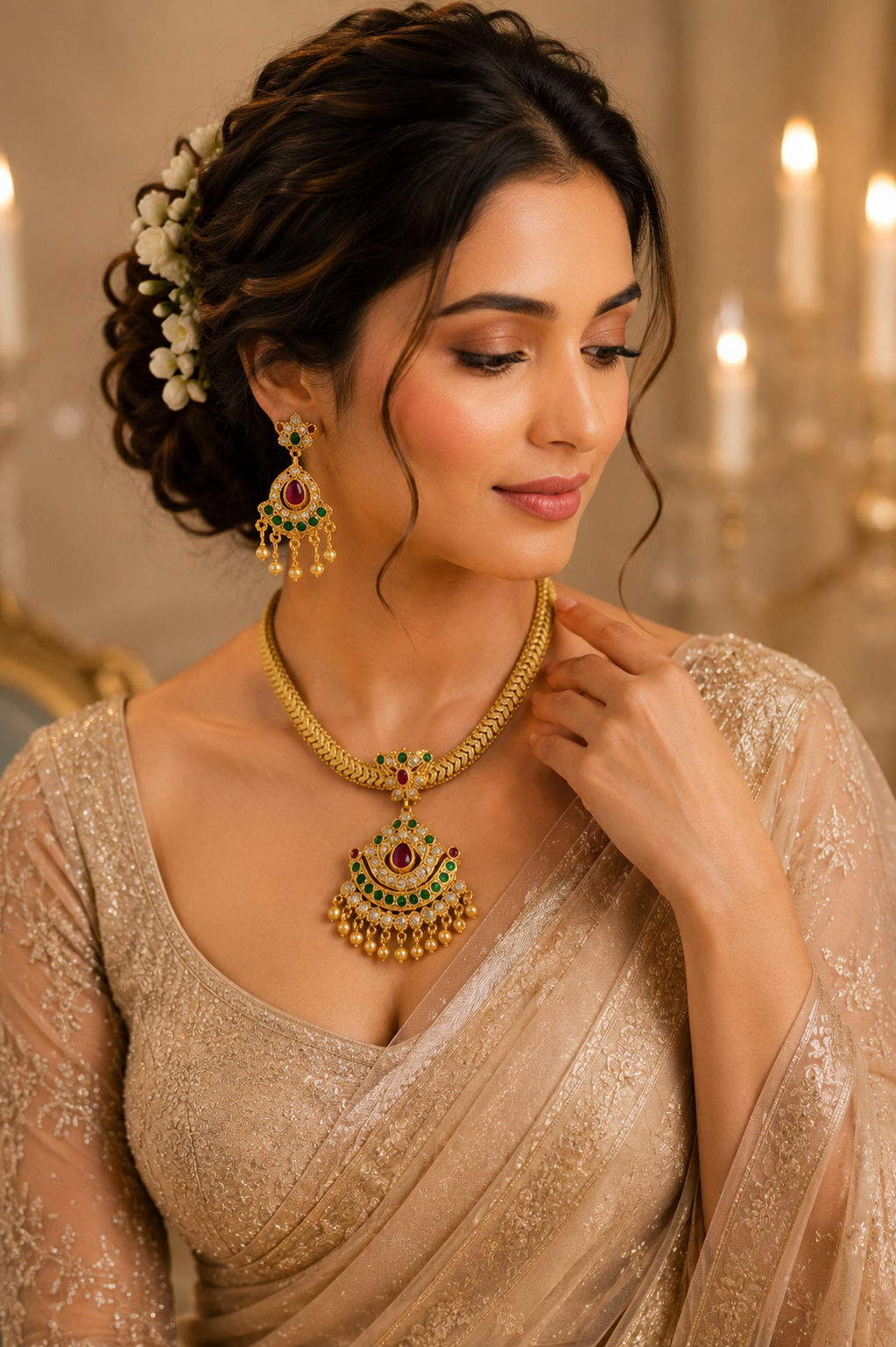 Gold Kundan Pendant