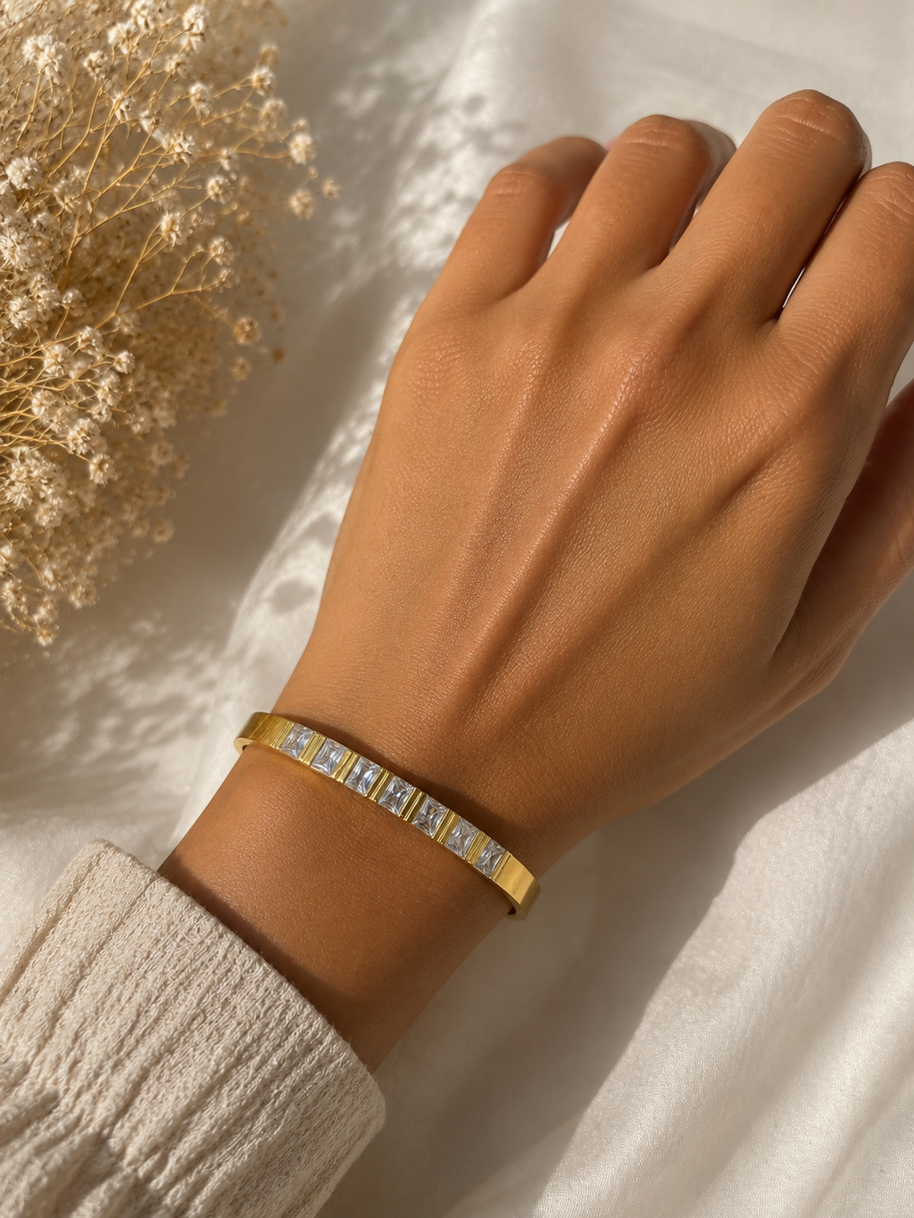 Crystal Anti-Tarnish Kada Bracelet