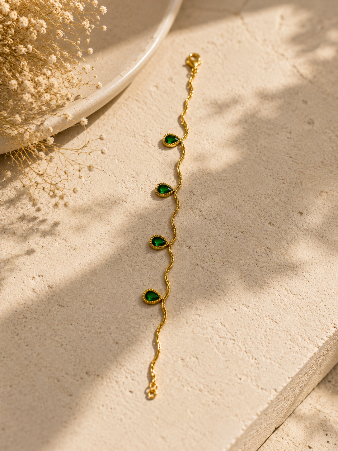 Emerald Dewdrop Bracelet