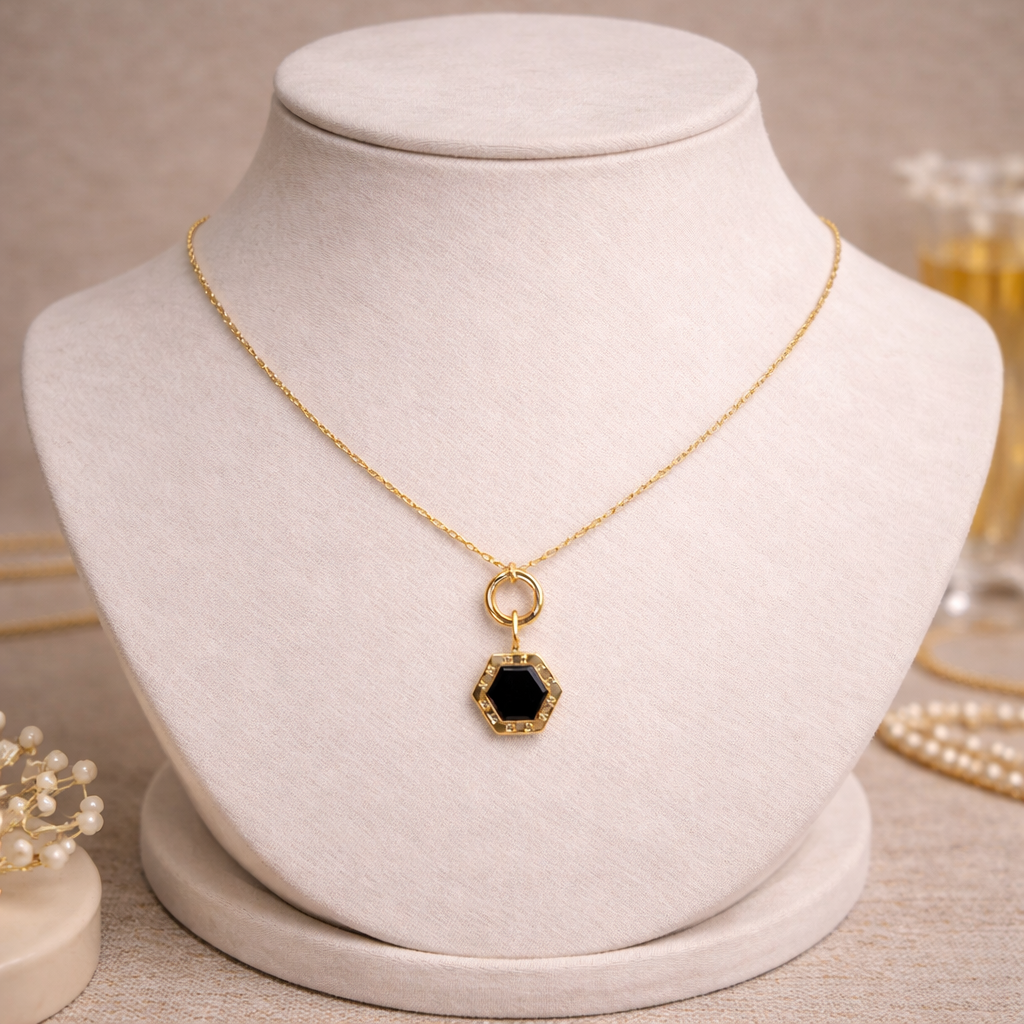 Hexagon Charm Pendant