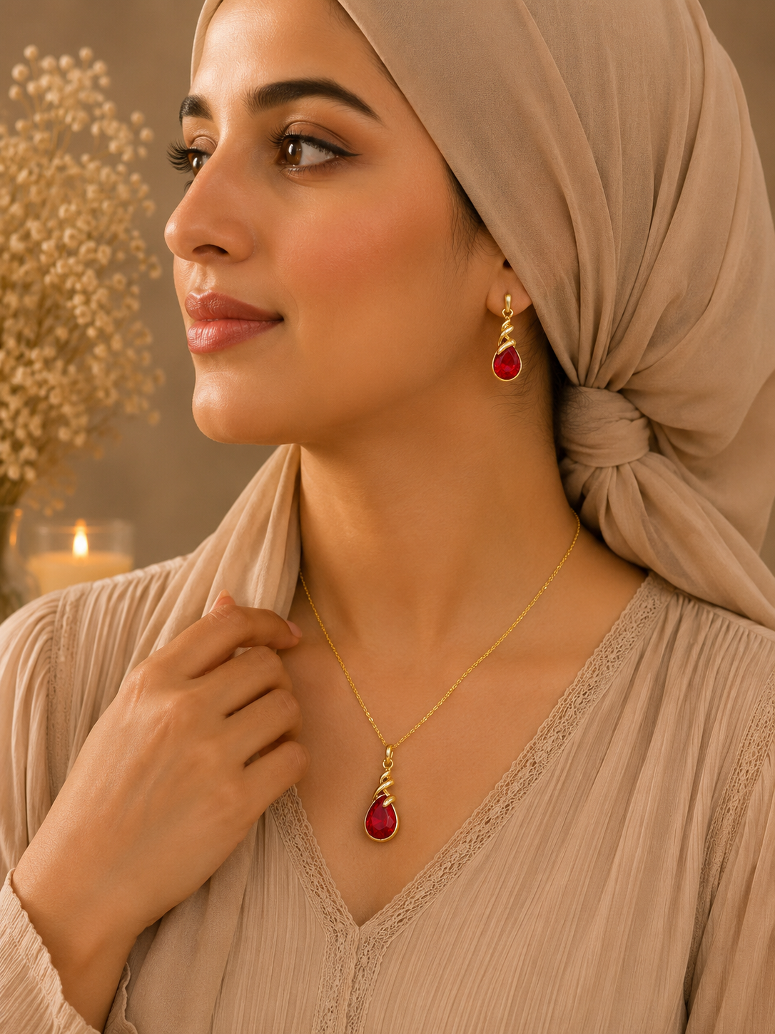 18K Gold Plated Necklace Set