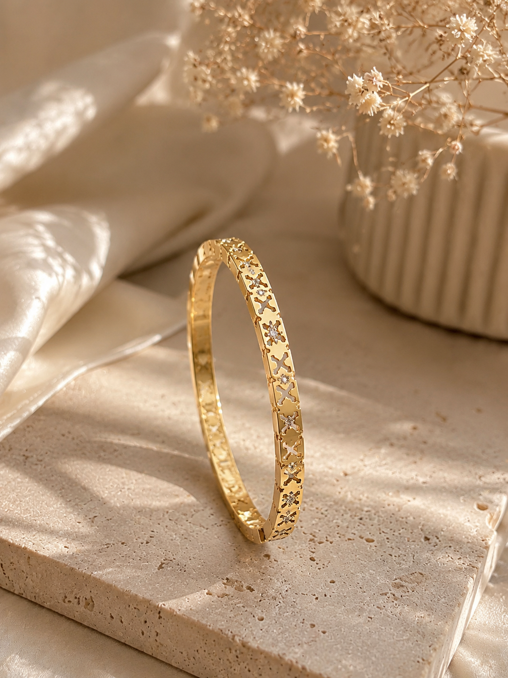 18K Gold Plated Kada Bracelet