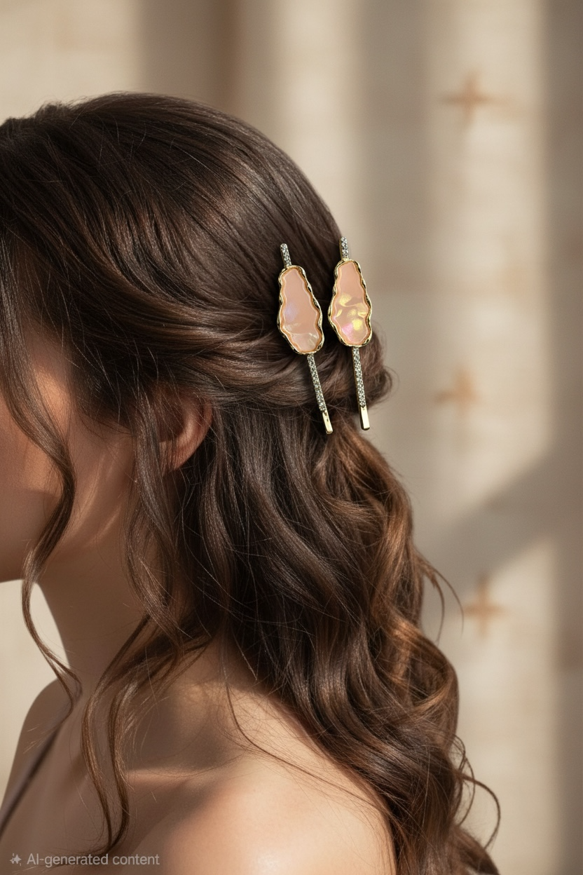Pearl Stone Side Hair Pin