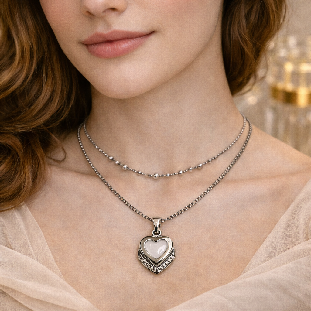 Heart Charm Layered Pendant