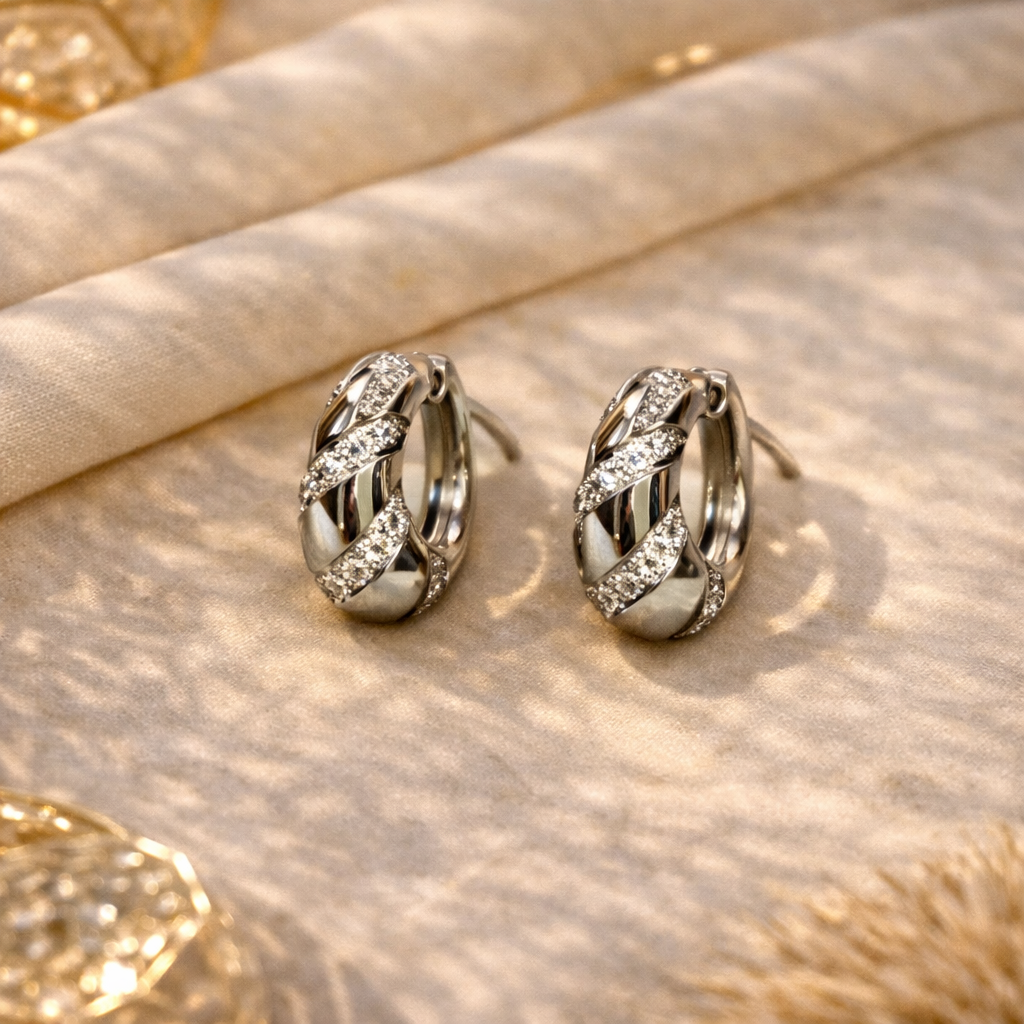 American AD Hoop Earring