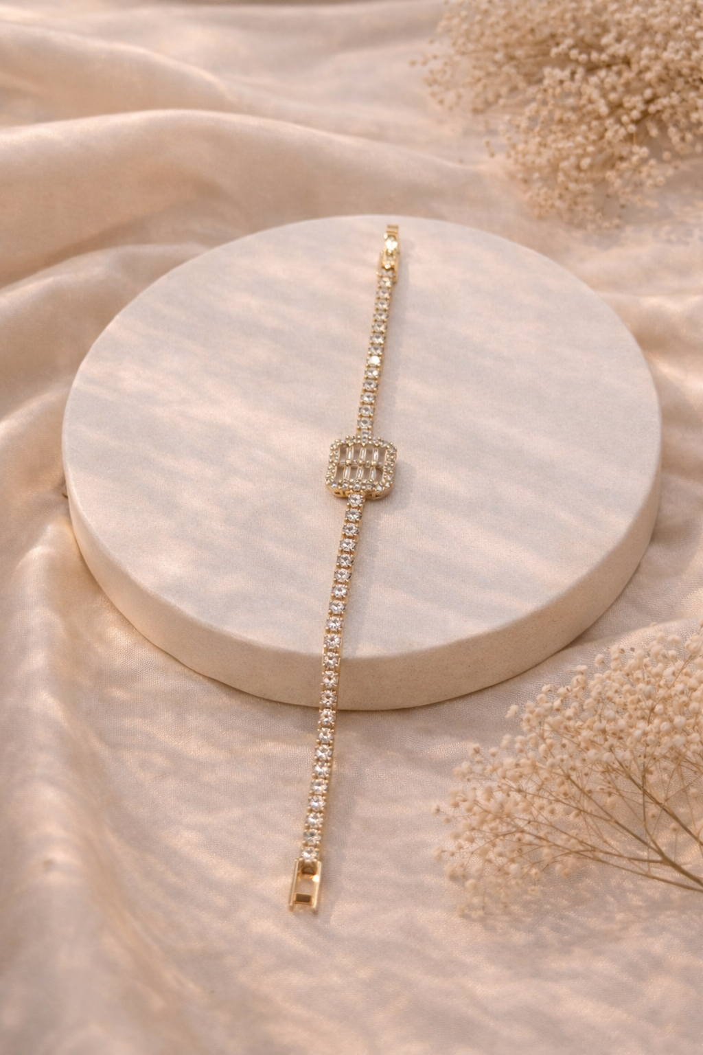 Diamond Square Tennis Bracelet