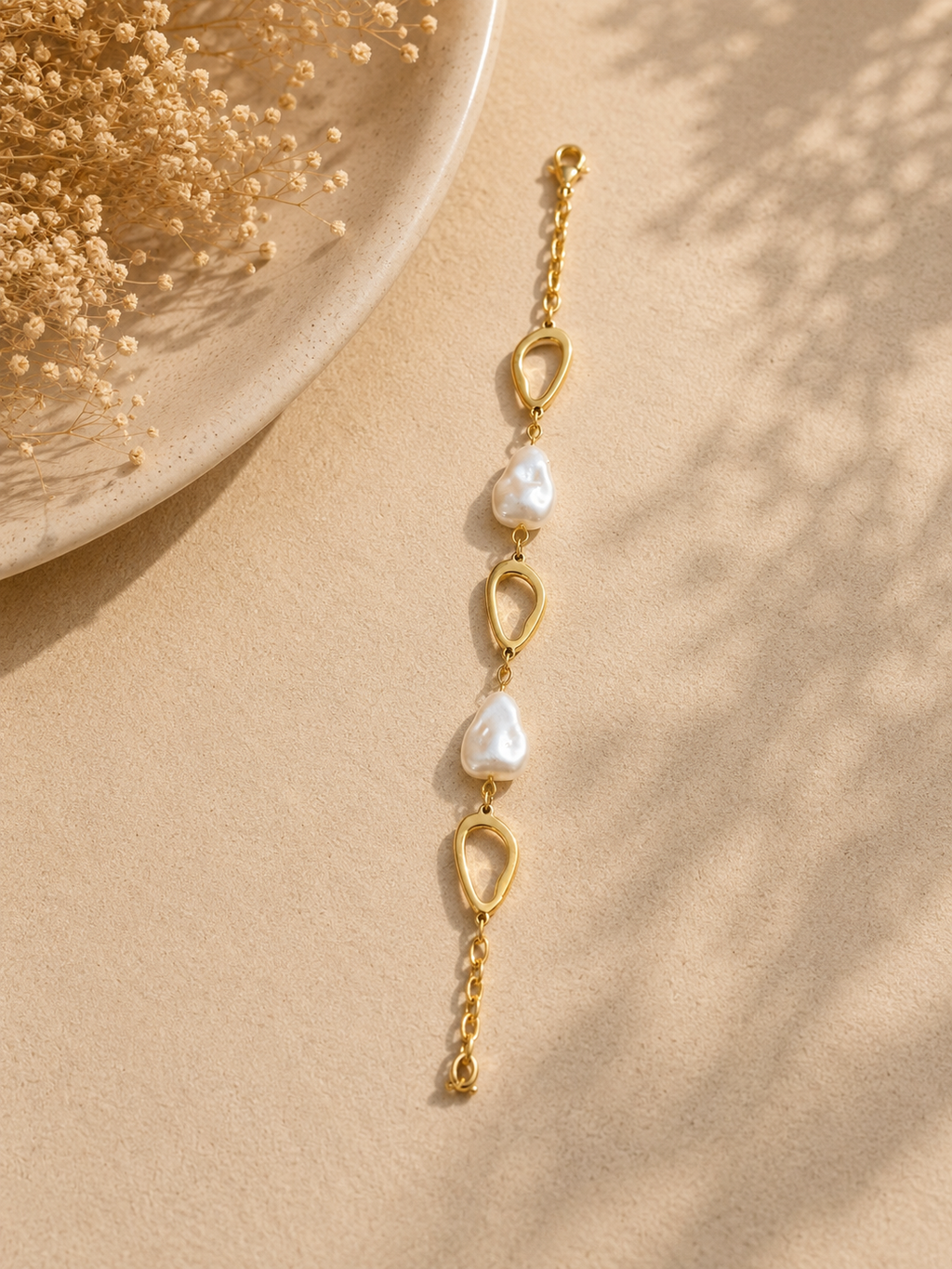 Luna Pearl Link Bracelet