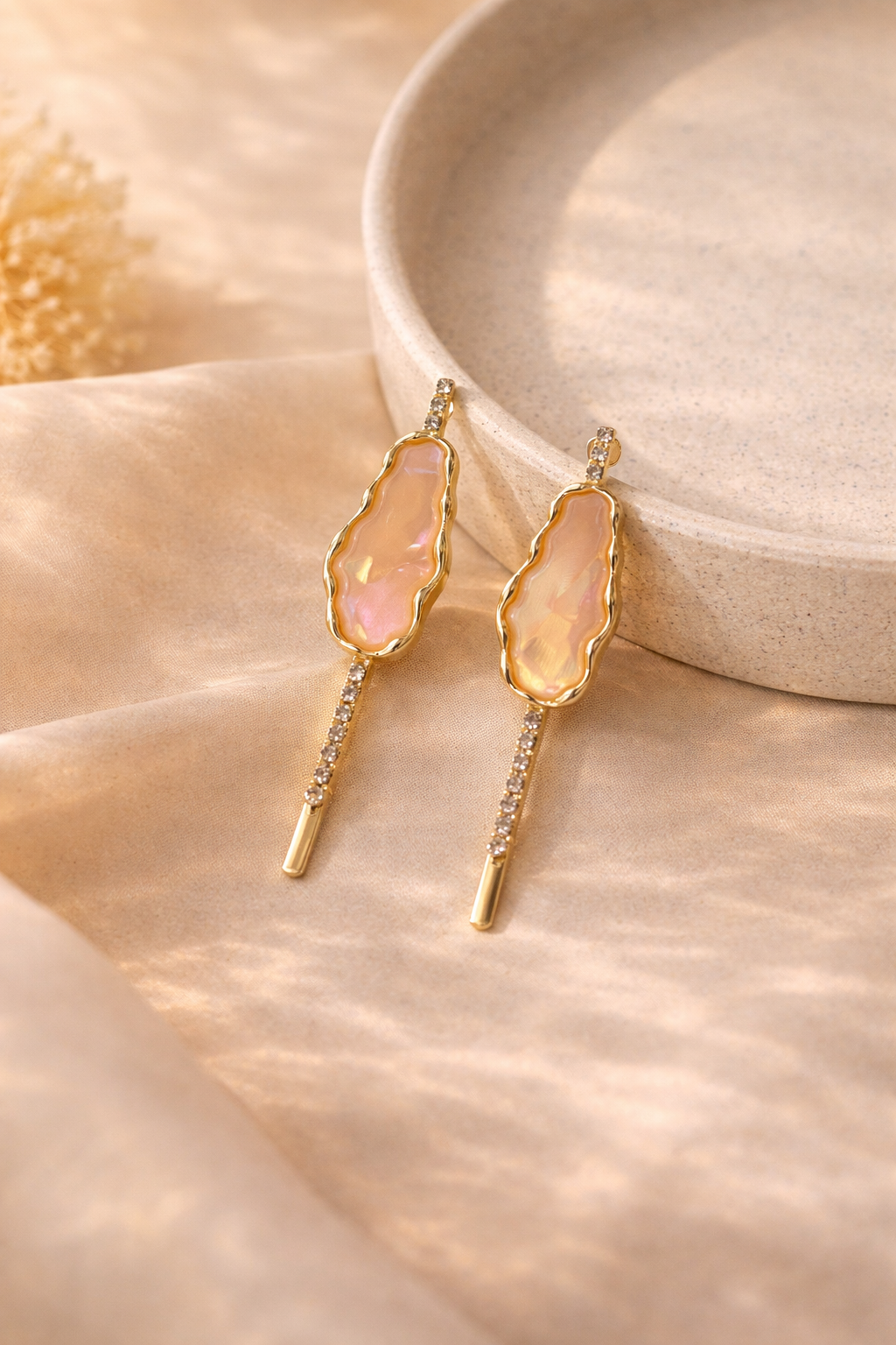 Pearl Stone Side Hair Pin